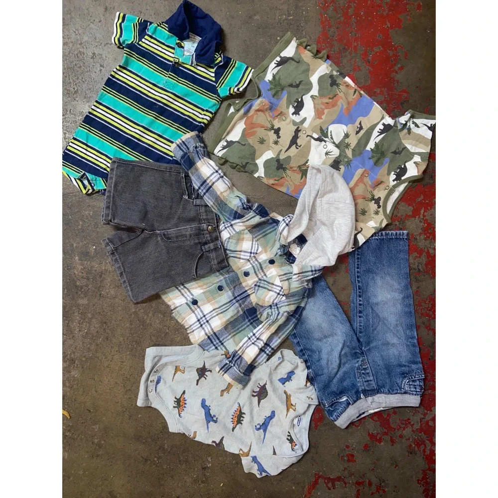 Baby Boy Clothing Lot 18-24M Old Navy Carters Childrens Place Dinosaurs 6 Pieces